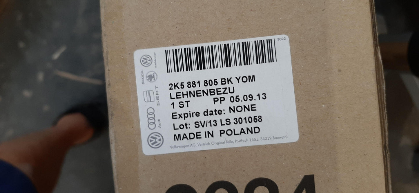 Original OE Volkswagen Sitzbezug 2K5881805BKYOM