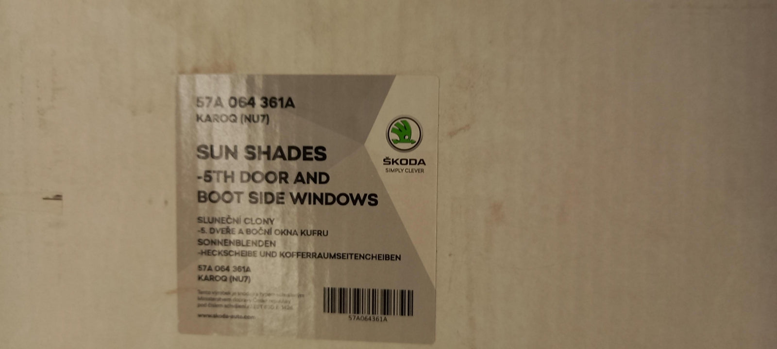 Original OE Volkswagen Sonnenschutz 57A064361A
