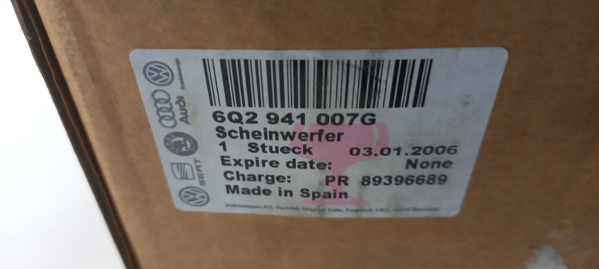 Original VW Polo 9N Halogen Hauptscheinwerfer Frontlicht links 6Q2941007G