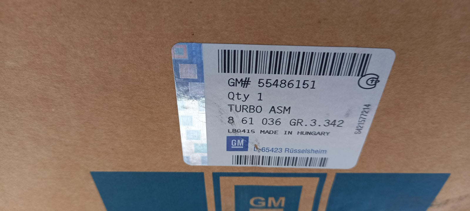 Original OE OPEL Turbolader 55486151