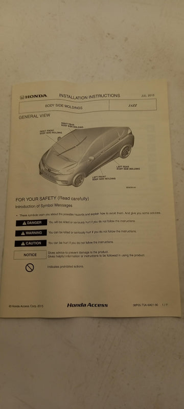 Original OE HONDA 08P05T5A600