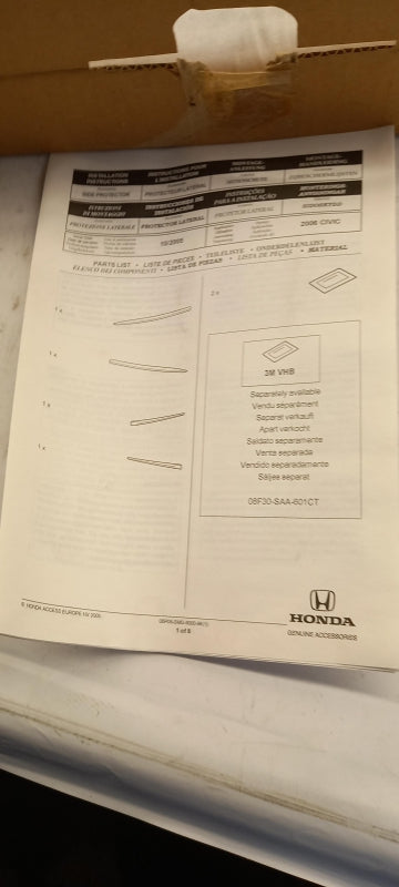 Original OE HONDA Türzierleisten Satz 08P05SMG680