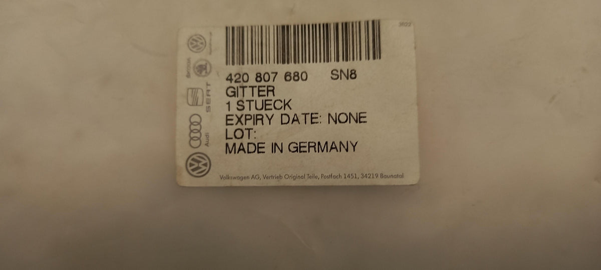 Original AUDI R8 07-12 Stoßfänger Lüftungsgitter titangrau rechts 420807680SN8