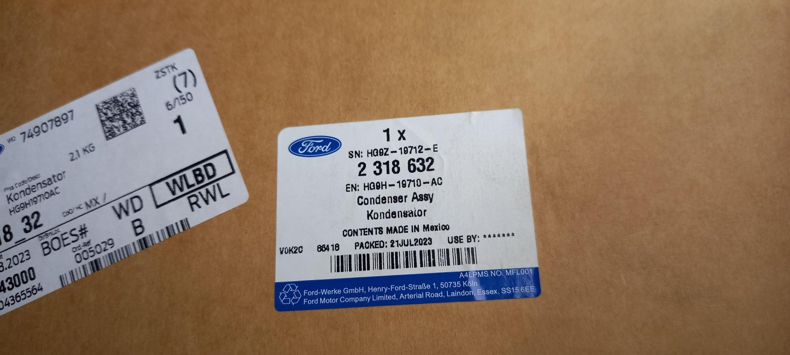 Original OE FORD Klimakondensator 2318632