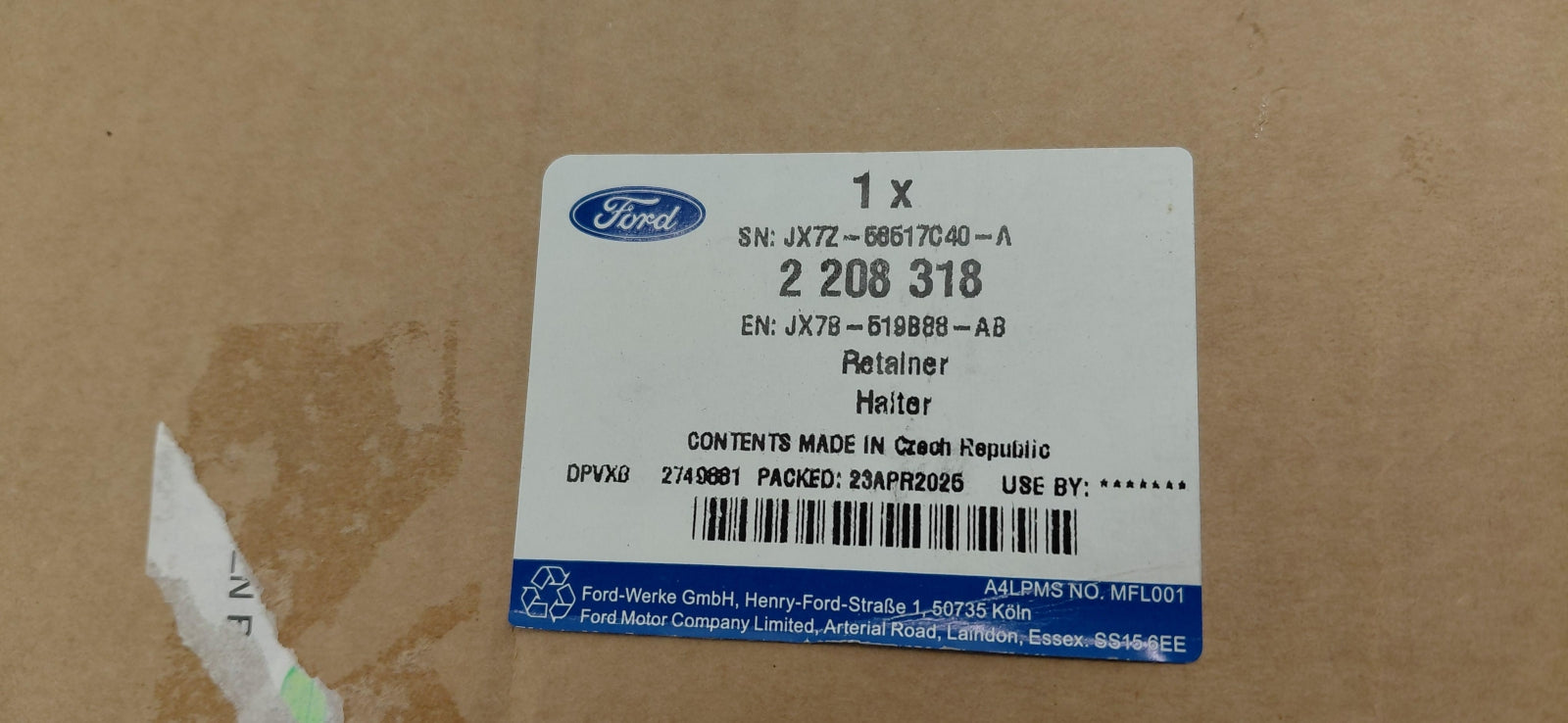 Original OE FORD Dach Verstärkung 2208318