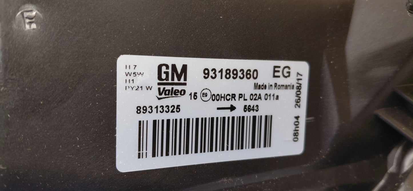 Original OE OPEL Scheinwerfer 93189360
