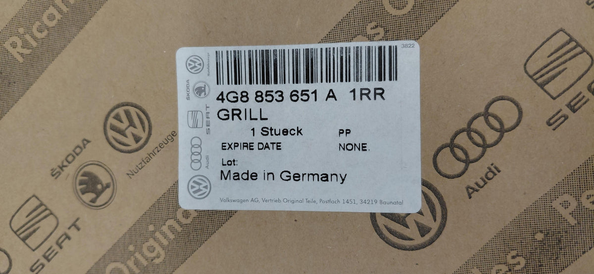 Original AUDI A7 Sportback 4G Kühlergitter platinumgrau 4G8853651A1RR