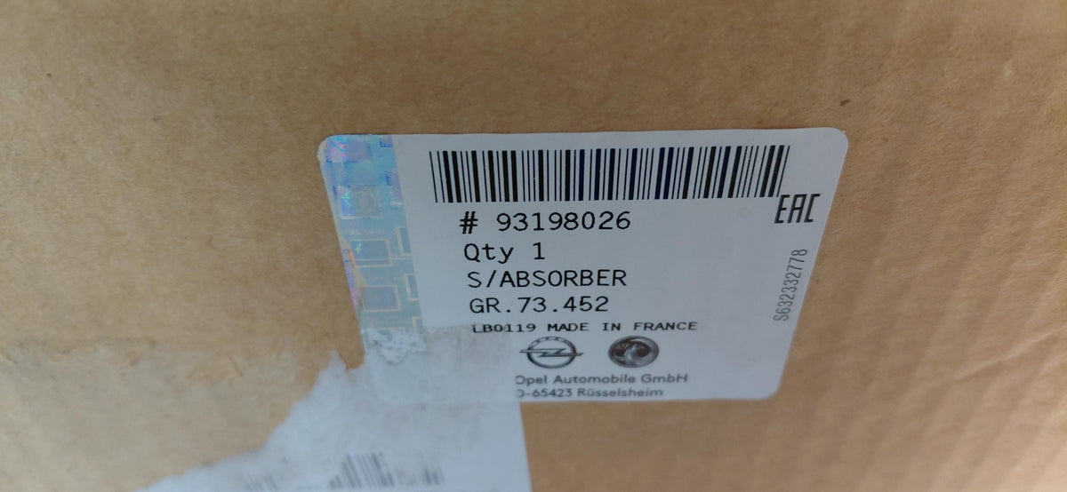 Original OE OPEL Stoßdämpfer 93198026