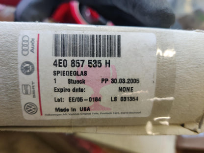 Original OE Volkswagen Außenspiegelglas 4E0857535H