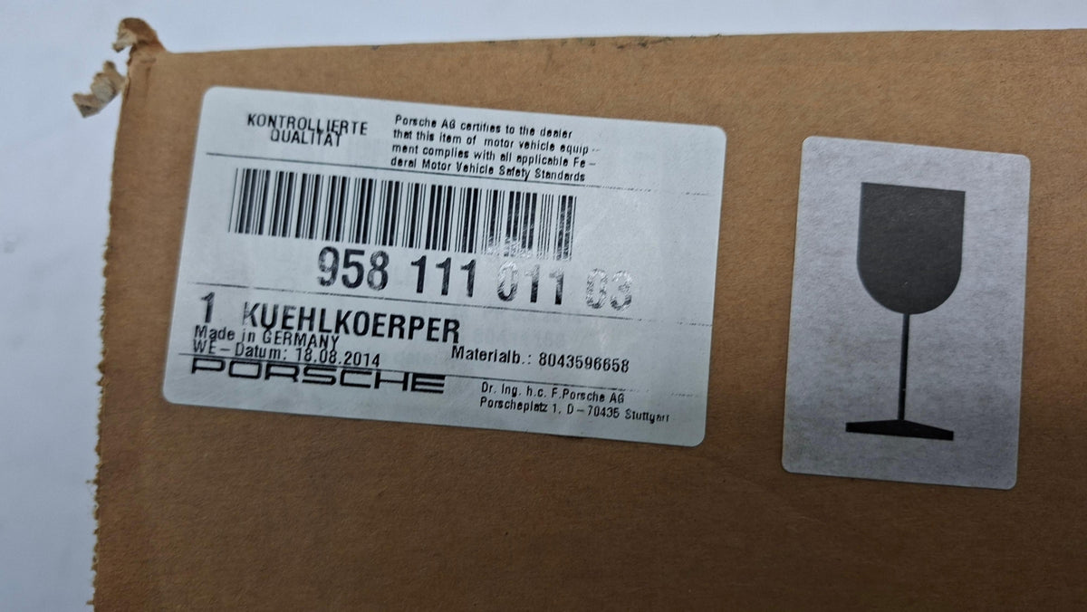 Original OE PORSCHE AGR Kühler 95811101103