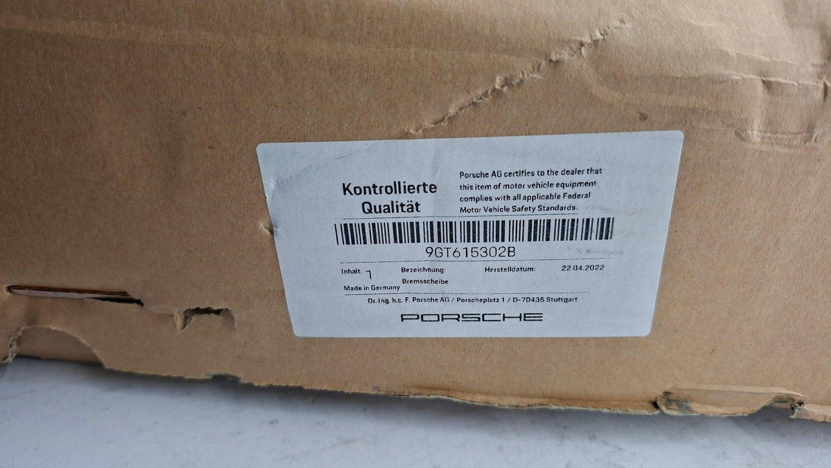 Original OE PORSCHE Bremsscheibe (1 Stück) 9GT615302B