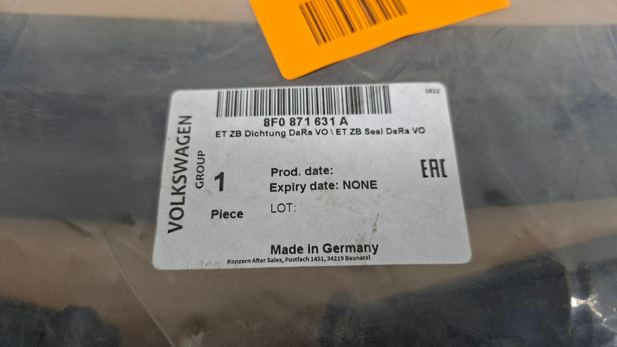 Original OE Volkswagen Faltdach Dichtung 8F0871631A