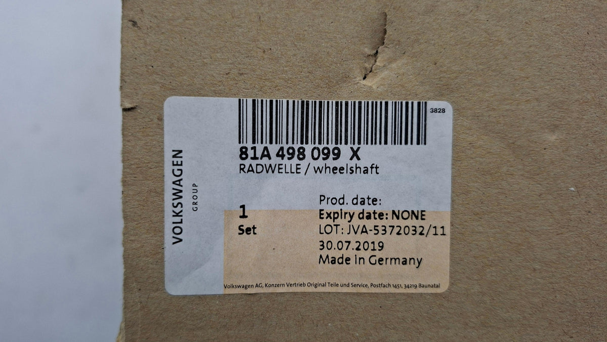 Original OE Volkswagen Antriebswelle Gelenksatz 81A498099X
