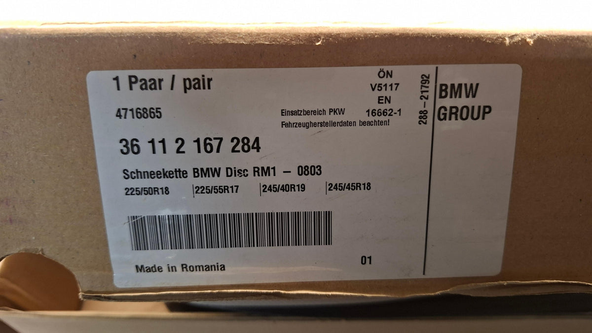 Original OE BMW Schneeketten 36112167284