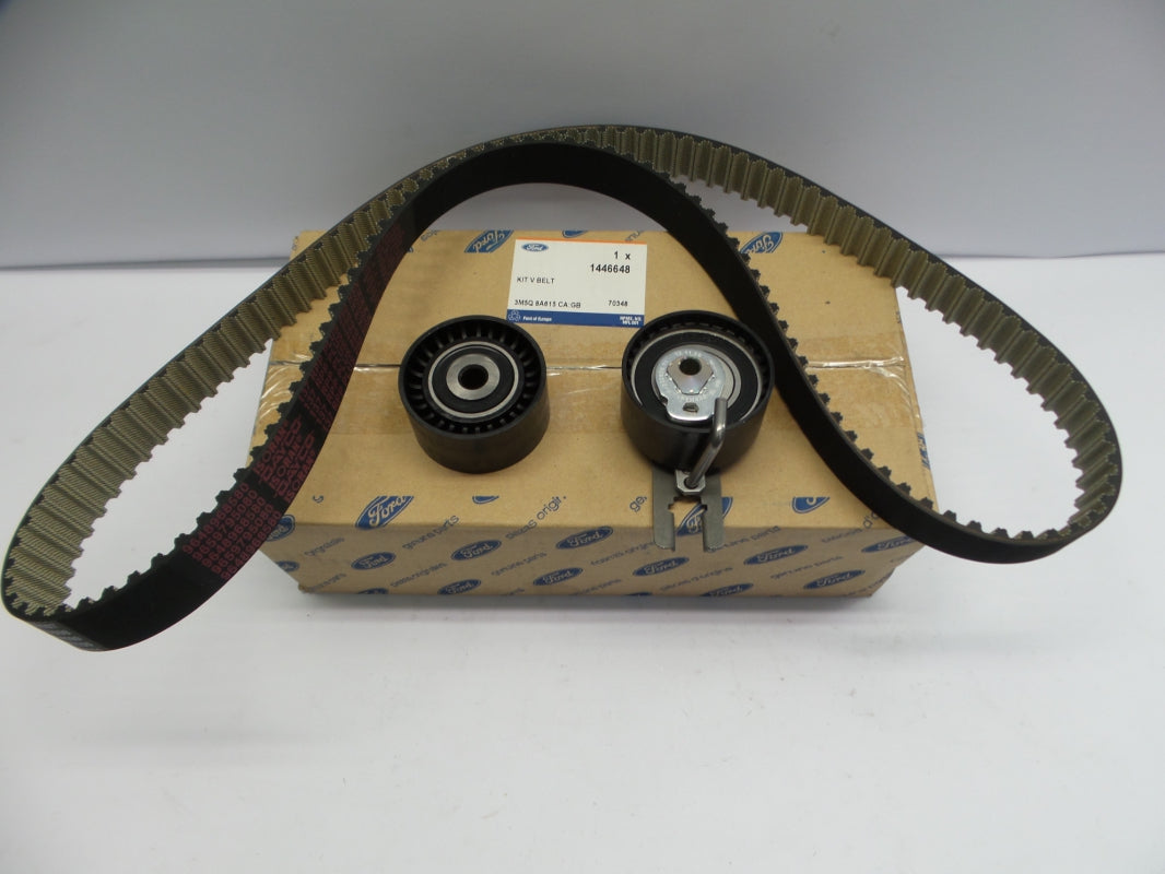 Original FORD Focus Fiesta C-Max timing belt kit + rollers 1.6 Diesel engine 1446648 
