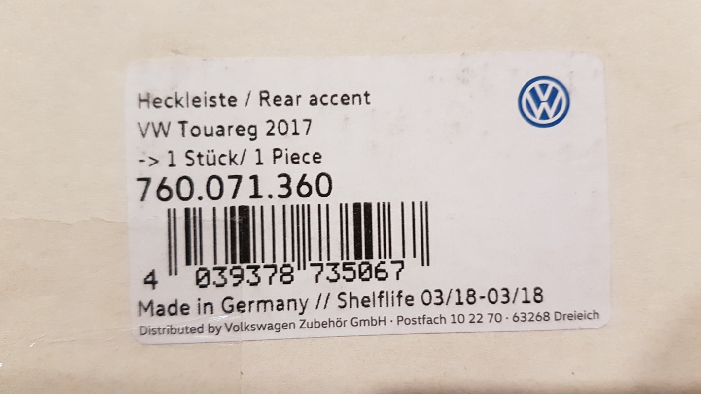 Original OE Volkswagen Heckklappe Zierleiste 760071360