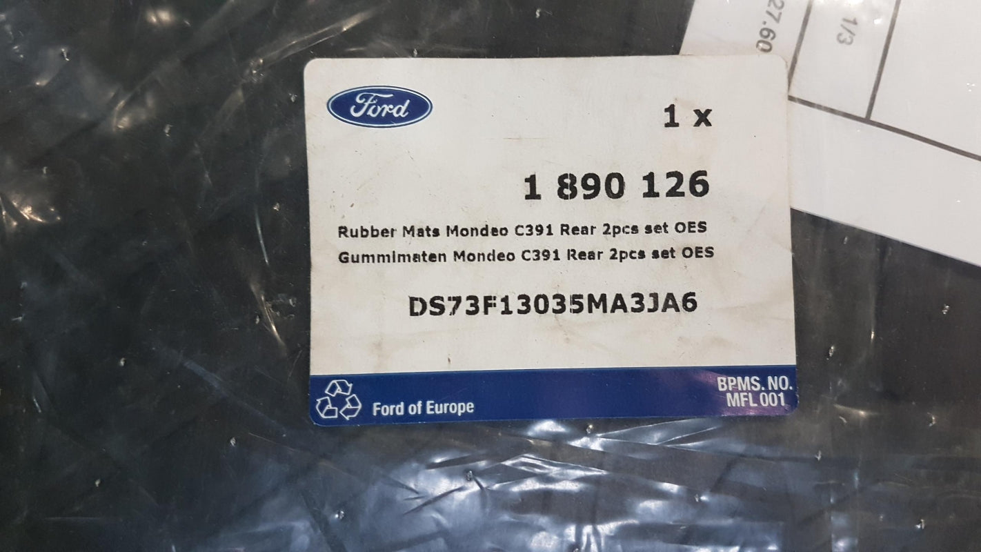 Original FORD Mondeo CNG 2014 > Fußmattensatz Gummi (2st) Hinten 1890126