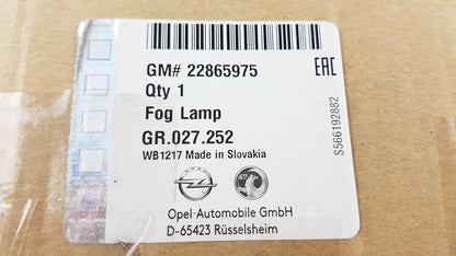 Original OPEL Astra-J Insignia-A Meriva-B Nebelscheinwerfer rechts 22865975