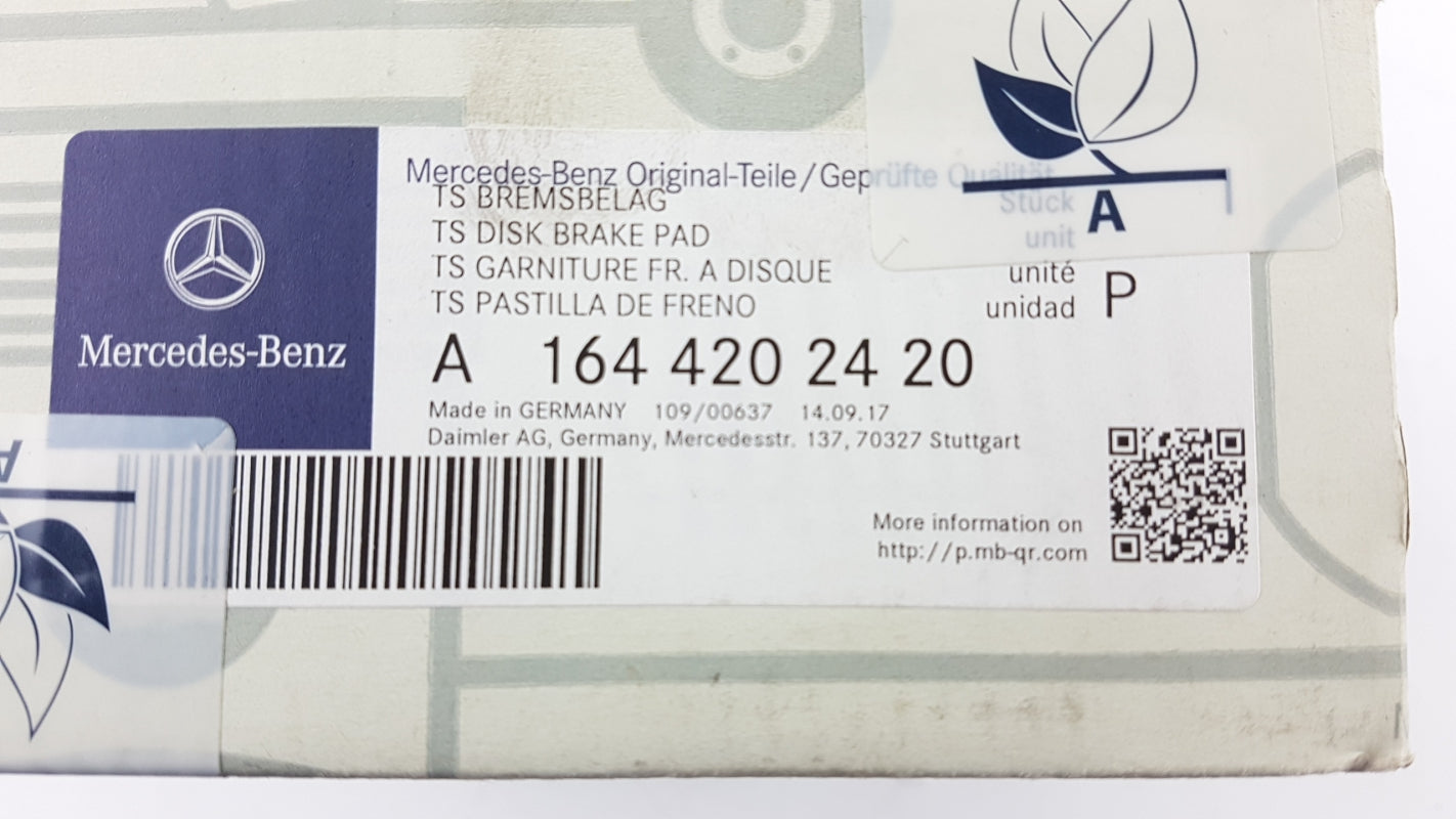 Original MERCEDES-BENZ C216 W221 W251 Bremsbeläge hinten A1644202420