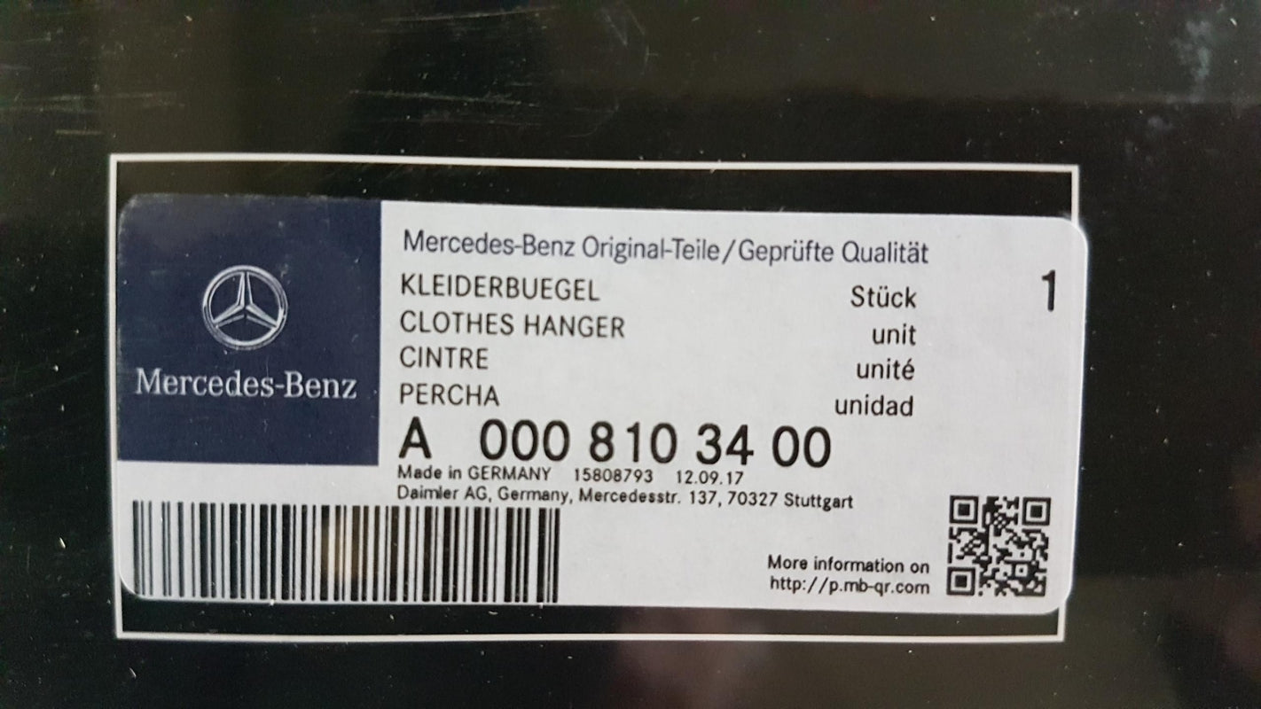 Original OE MERCEDES-BENZ Kleidung / Taschen Kleiderbügel A0008103400