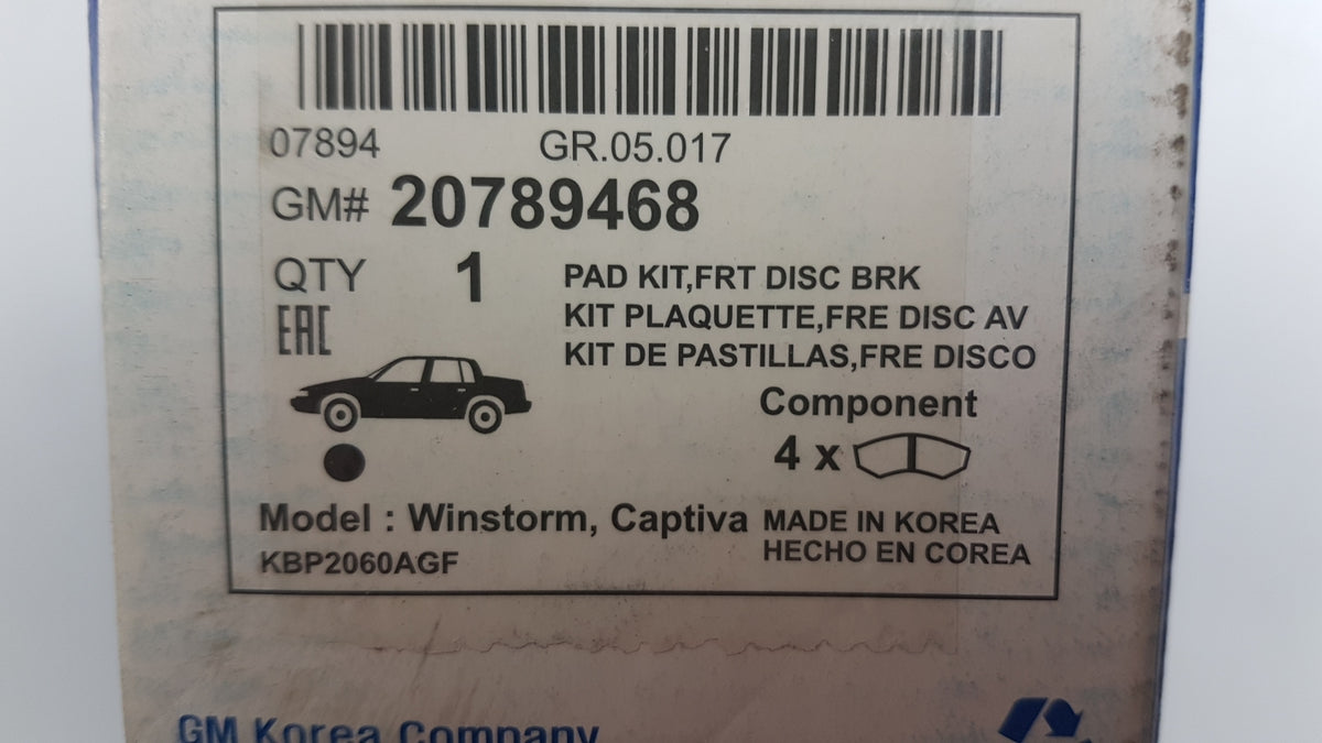 Original CHEVROLET Captiva OPEL Antara GMC Terrain Bremsbeläge vorne 20789468