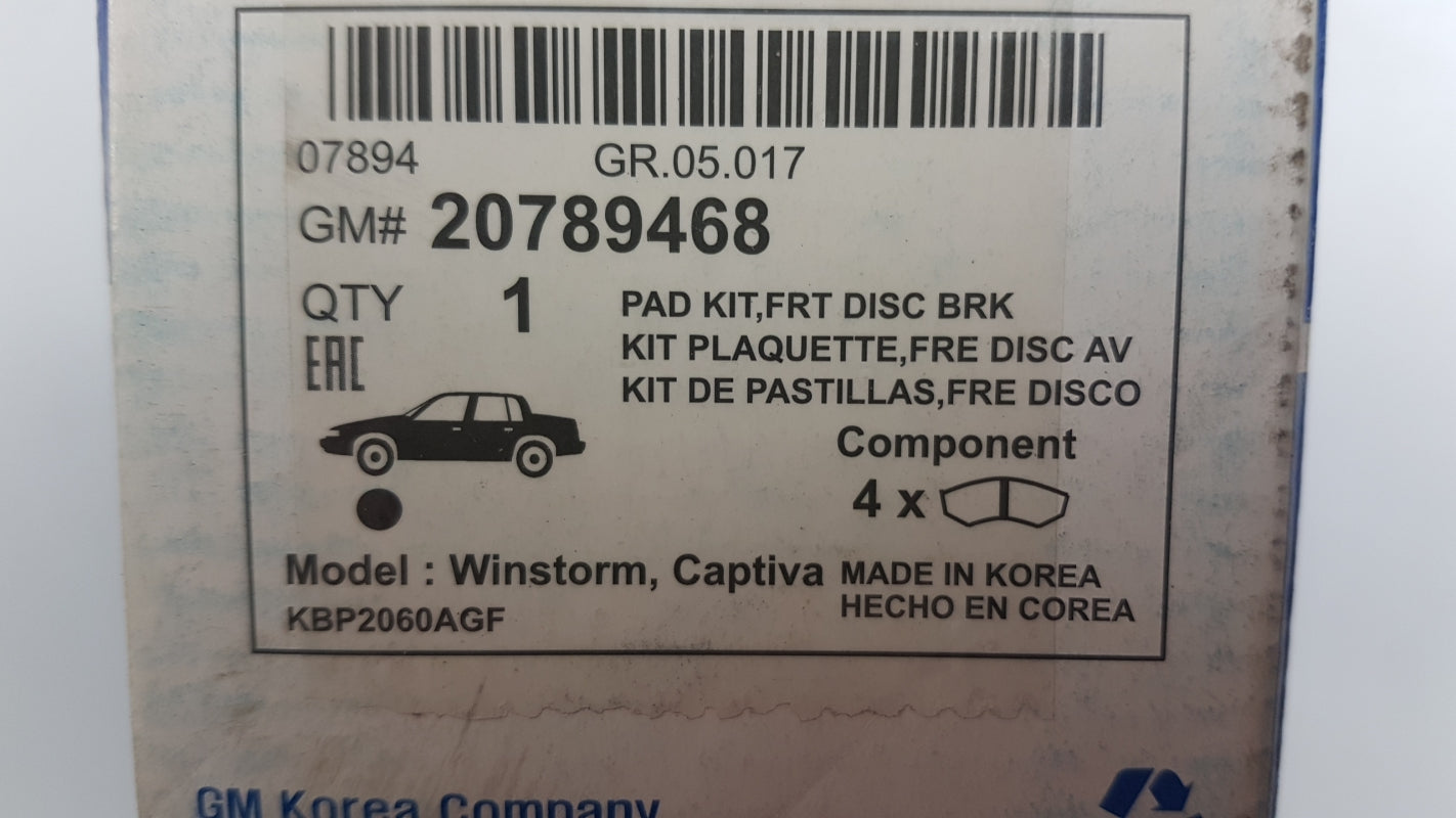 Original CHEVROLET Captiva OPEL Antara GMC Terrain Bremsbeläge vorne 20789468