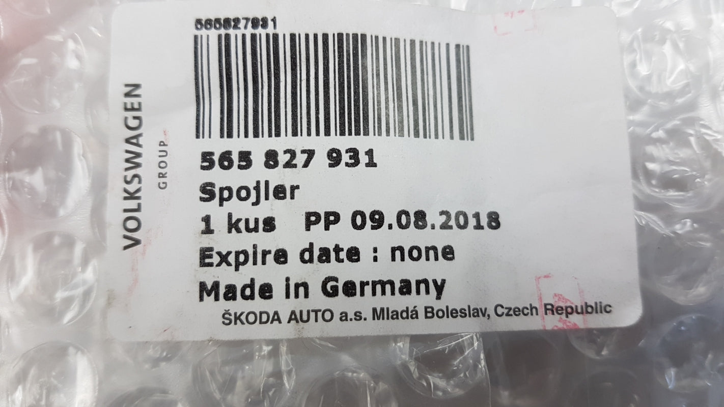 Original SKODA Kodiaq 2017-2021 Spoiler Hinten Links Schwarz 565827931