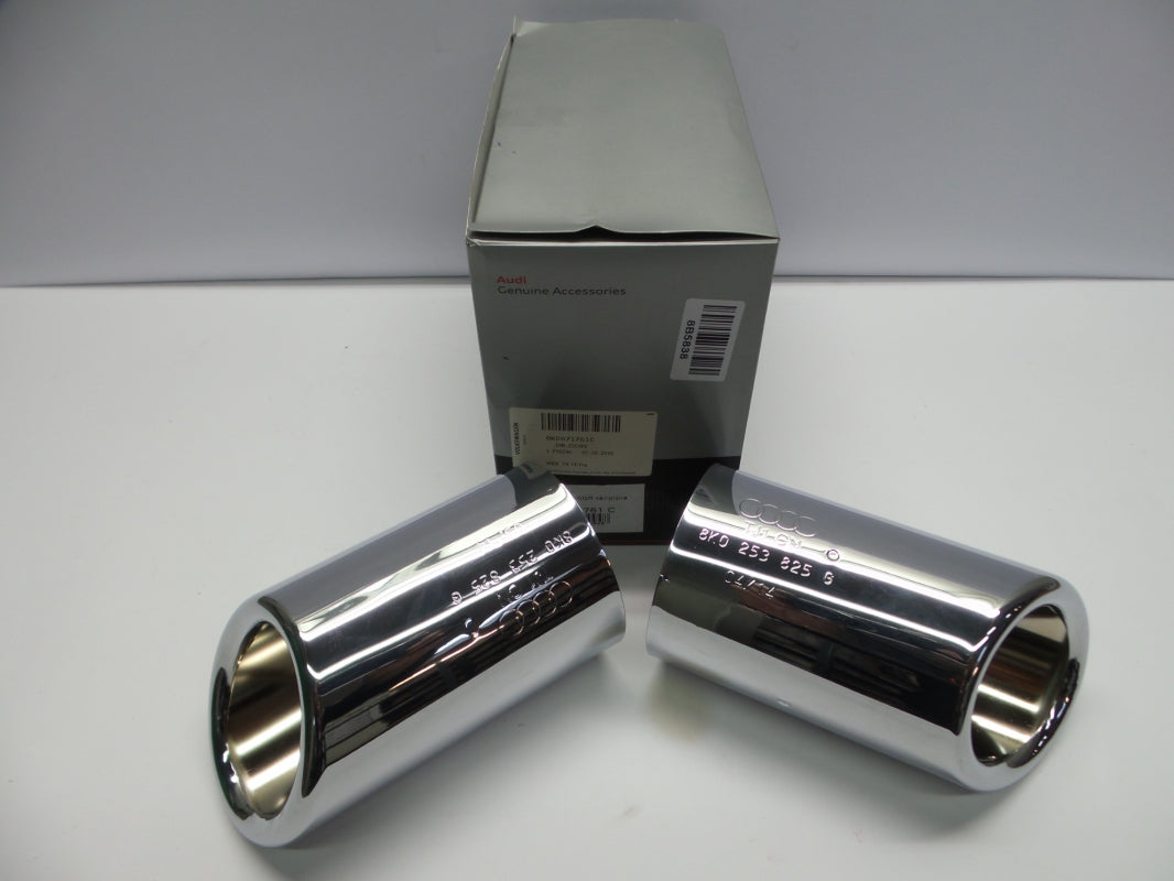 Original AUDI A4 A5 A6 Q5 Auspuffblende Chrom 6 Zylinder 8K0071761C