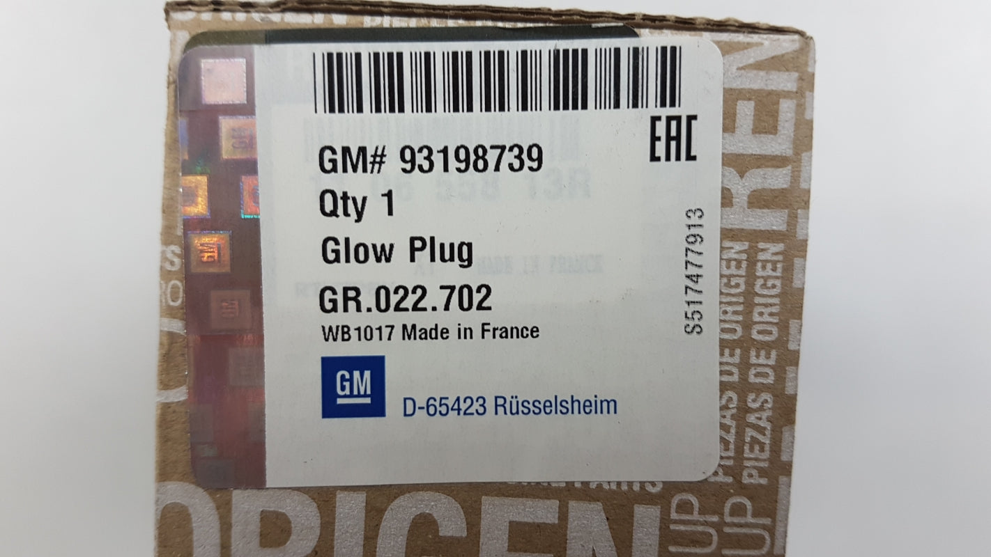 Original OPEL Vivaro-A 2.0DTI Glühkerzensatz 4-stück 93198739