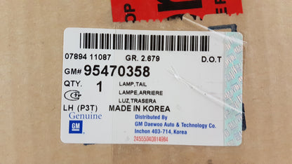 Original CHEVROLET Aveo Sonic kombi T300 Heckleuchte Rücklicht links 95470358