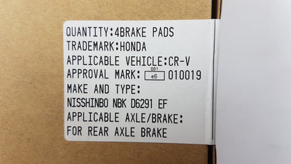 Original HONDA CR-V II Bremsbeläge Bremsklötze hinten 43022S9AE52