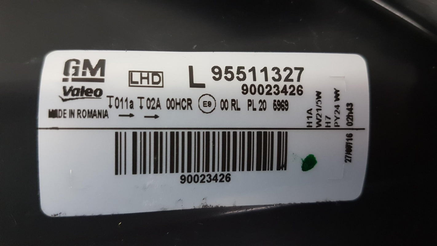Original OPEL Corsa-D Hauptscheinwerfer Scheinwerfer Halogen Links 95511327