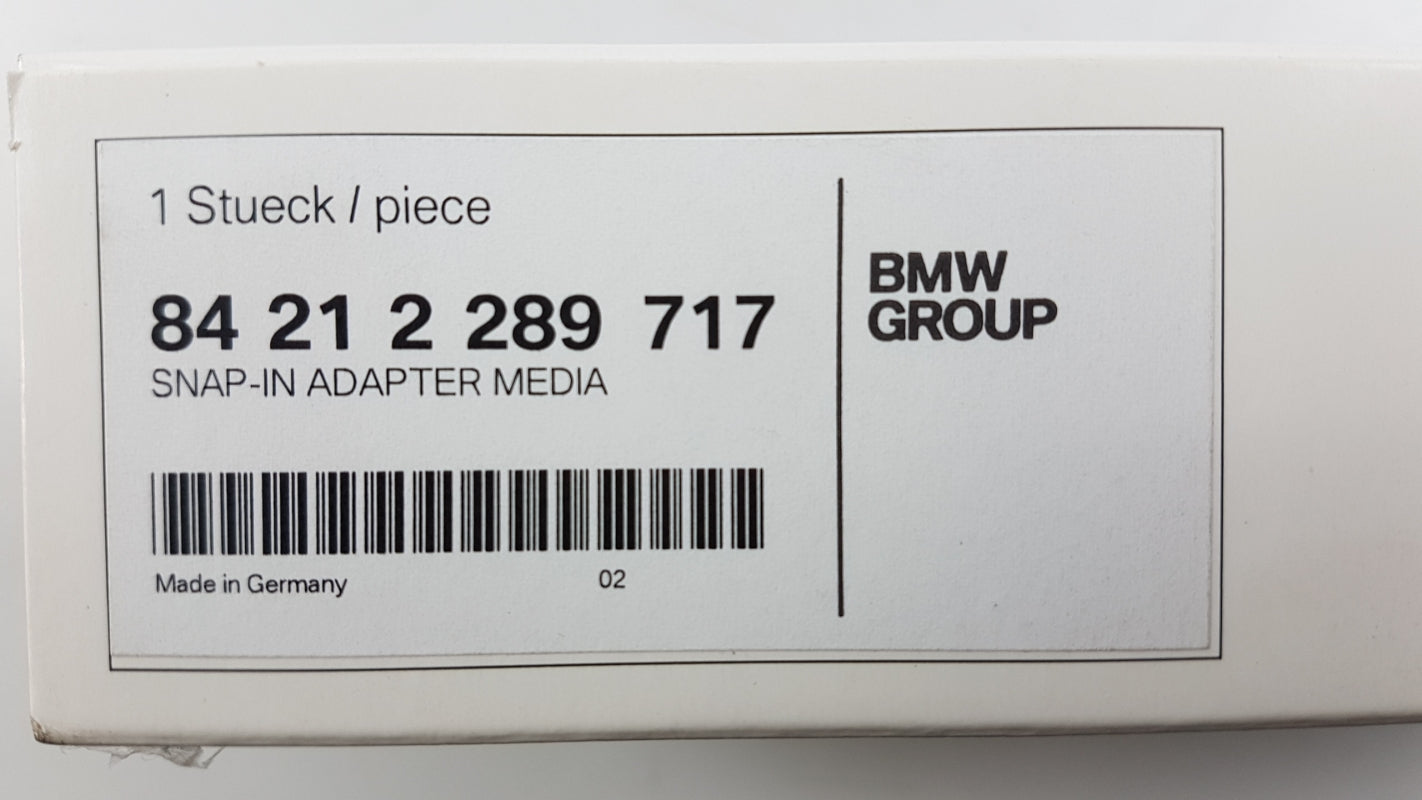 Original BMW MINI Cooper RollsRoyce Snap-In Adapter Media 84212289717