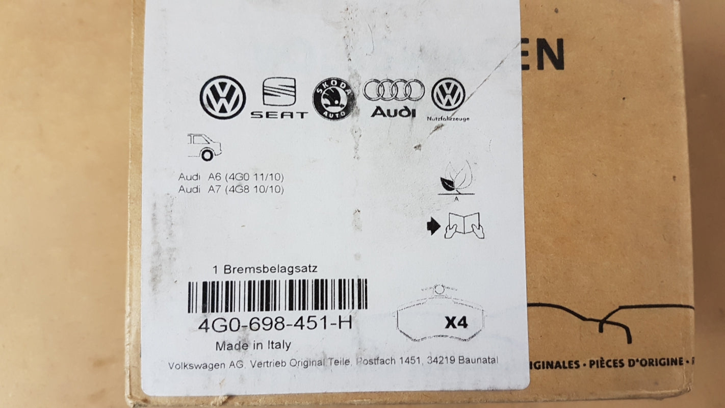 Original OE Volkswagen Bremsbeläge 4G0698451H