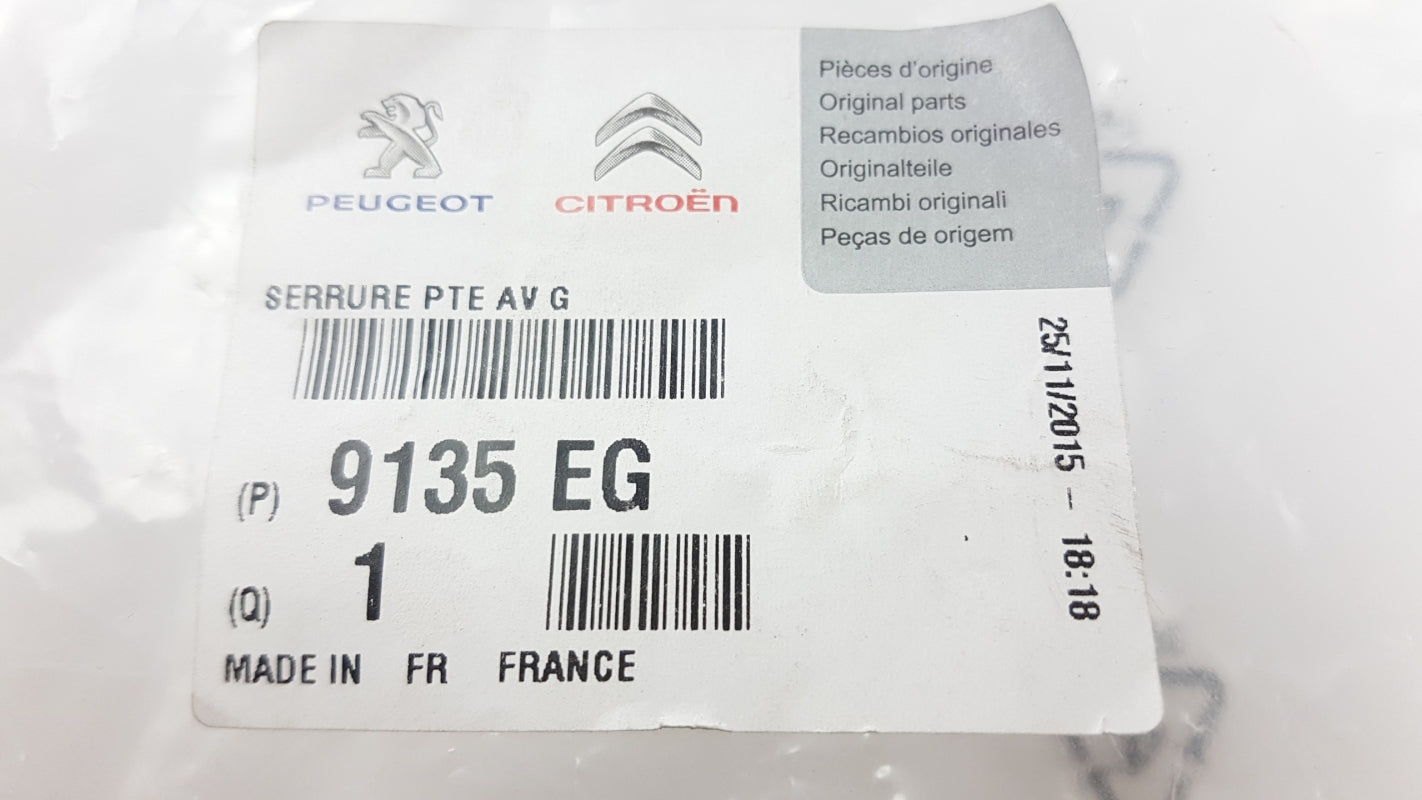 Original PEUGEOT Partner CITROEN Berlingo Türschloss Vorne Links 9135EG