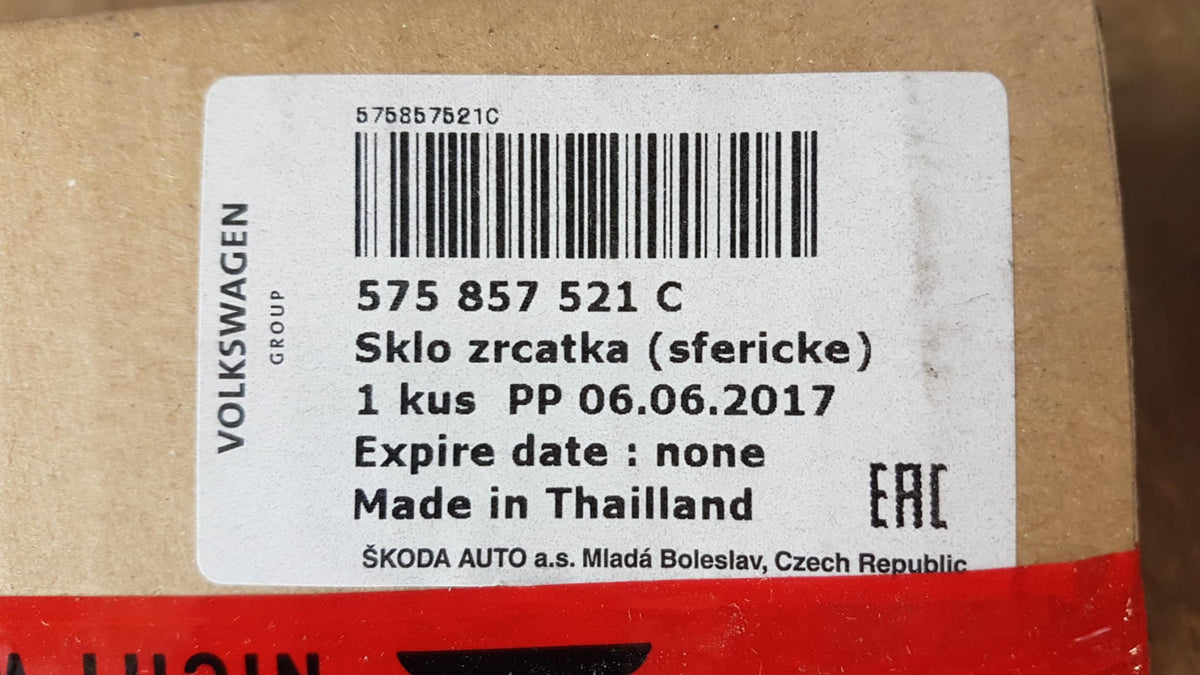 Original SEAT Ateca Tarraco Außenspiegelglas beheizt konvex links 575857521C