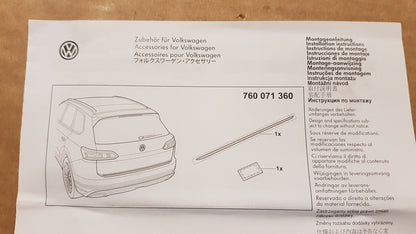 Original OE Volkswagen Heckklappe Zierleiste 760071360