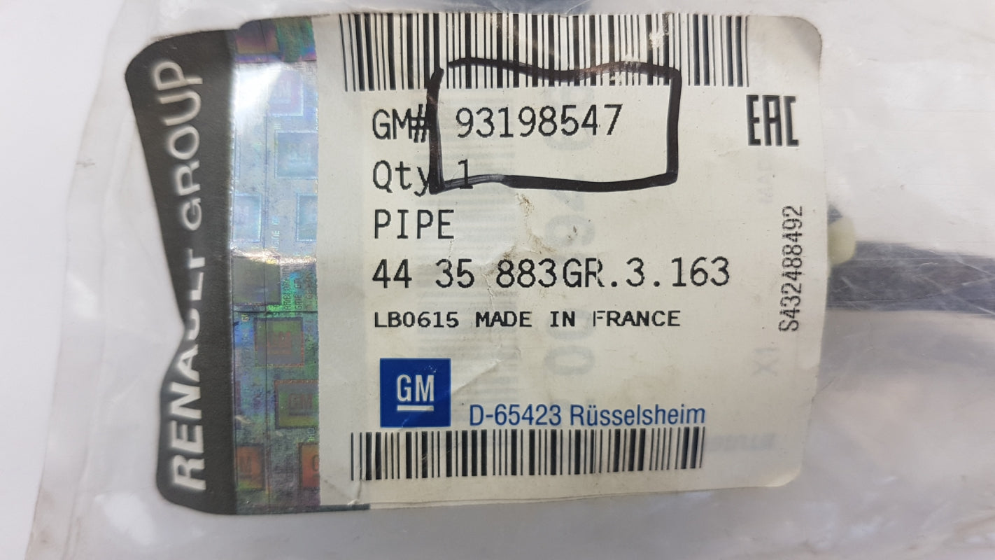 Original OPEL Vivaro-A Kraftstoffleitung 93198547